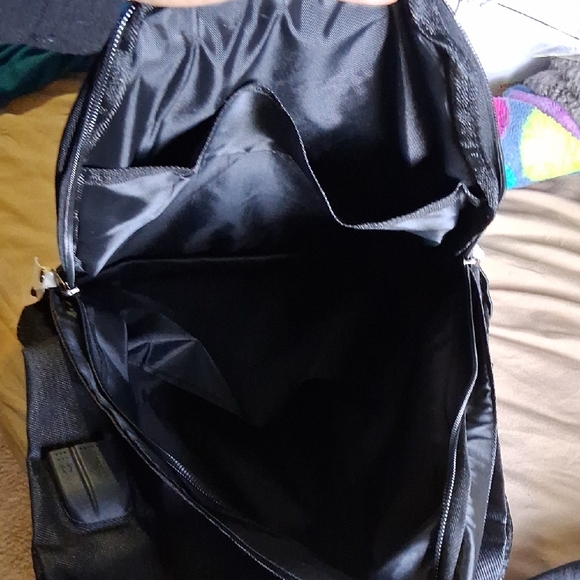 YOU GET BOTH.Stylish Black Backpack with Graphic Design NWOT - Picture 6 of 11